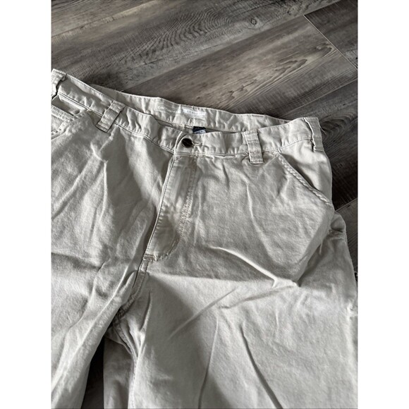 Carhartt Shorts Mens 38 Tan Work Carpenter Utility Duck Canvas BS3652-M - Picture 5 of 11